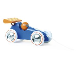 Vilac Ťahacie pretekárske auto modré s oranžovým krídlom